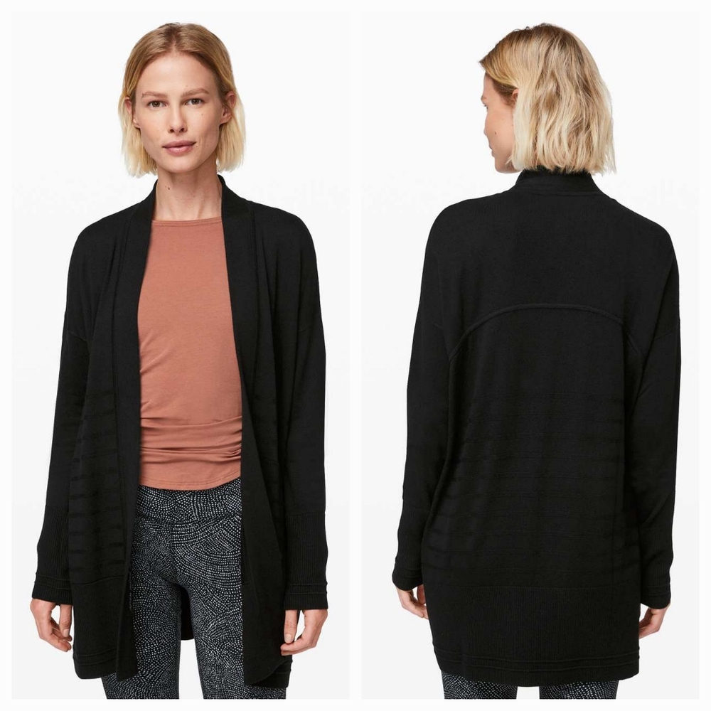 Lululemon Graceful Embrace Cardigan/Sweater/Wrap Sz 6 Color Black